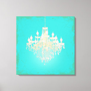 PixDezines DIY Background/Crystal Chandelier Canvas Print