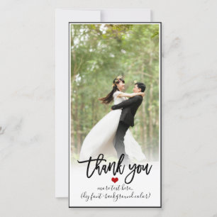 PixDezines DIY background/thank you wedding photo Thank You Card