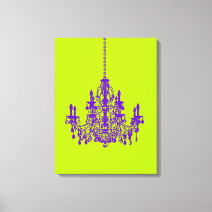PixDezines DIY Background/Violet Chandelier Canvas Print