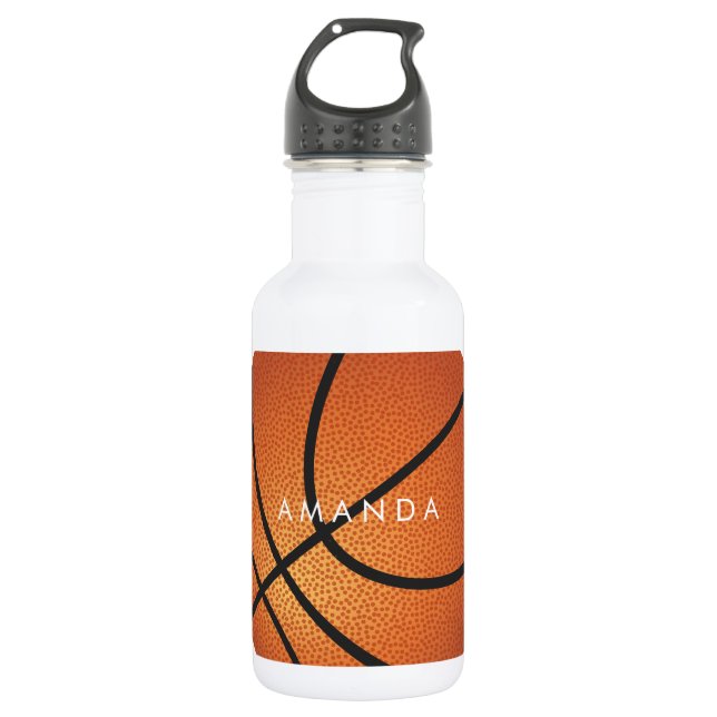 PixDezines DIY basket ball 532 Ml Water Bottle (Front)