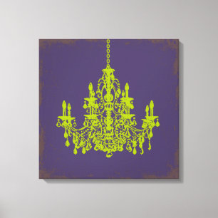 PixDezines DIY Bckgrnd/green crystal chandelier Canvas Print