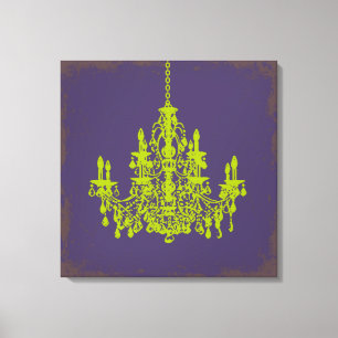 PixDezines DIY Bckgrnd/green crystal chandelier Canvas Print