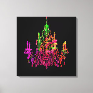 PixDezines DIY Bckgrnd/Murano Glass Chandelier Canvas Print