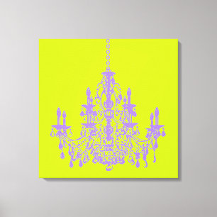 PixDezines DIY Bckgrnd/purple crystal chandelier Canvas Print