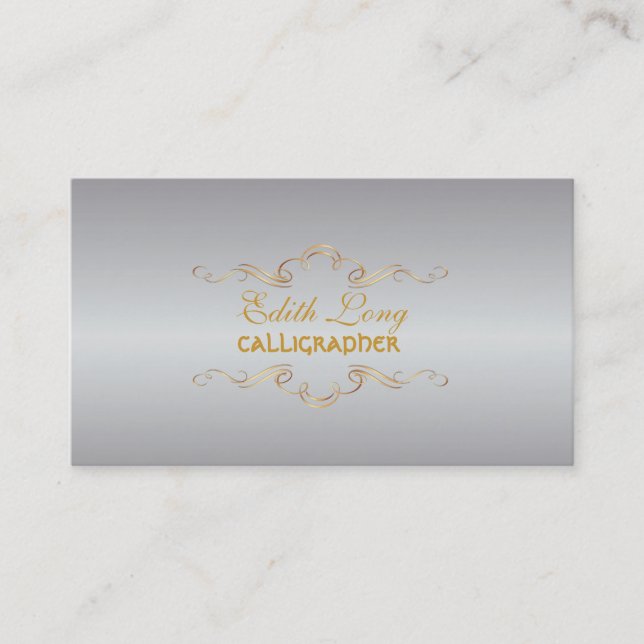 PixDezines diy colour/antique scrolls Business Card (Front)