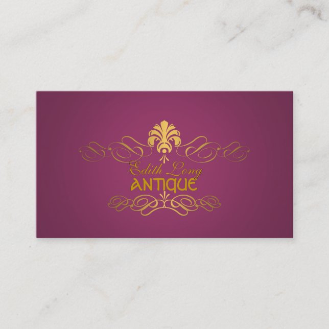 PixDezines diy colour/antique scrolls Business Card (Front)