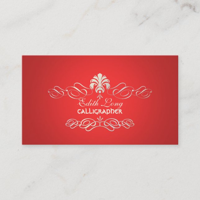 PixDezines diy colour/antique scrolls Business Card (Front)