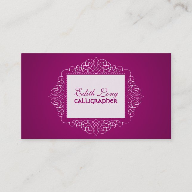 PixDezines diy colour/antique scrolls Business Card (Front)