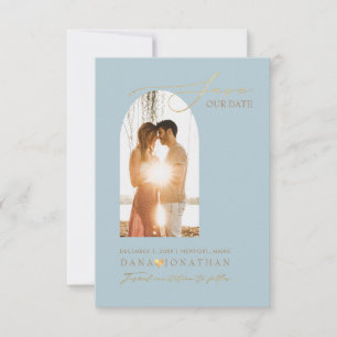PixDezines DIY colour Arch Frame Dusty Blue Save T The Date