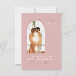PixDezines DIY colour Arch Frame Dusty Pink Save The Date
