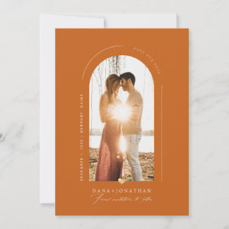 PixDezines DIY colour Arch Frame Terra Cotta Invitation