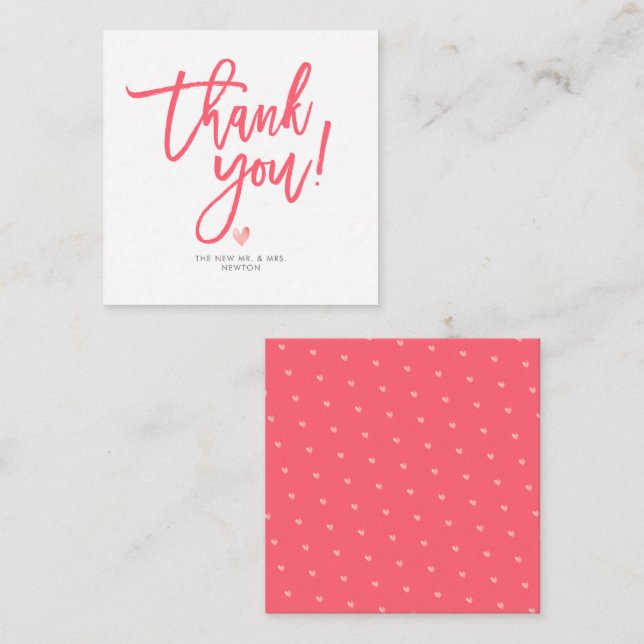 PixDezines DIY Colour Brush Script Thank You Card (Front/Back)