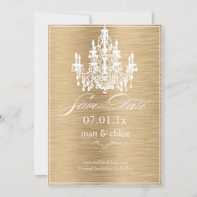 PixDezines diy colour/chandelier/save date Save The Date (Front)