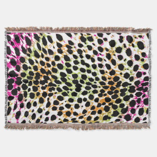 PixDezines DIY colour/cheetah print Throw Blanket