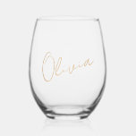 PixDezines DIY colour Custom Wine Tumbler Stemless Wine Glass<br><div class="desc">PixDezines bridesmaid gift,  DIY font colour Custom Wine Tumbler.  Second layer is a drop shadow which can be deleted,  if you wish.  Copyright © 2024 PixDezines™ . All rights reserved.</div>