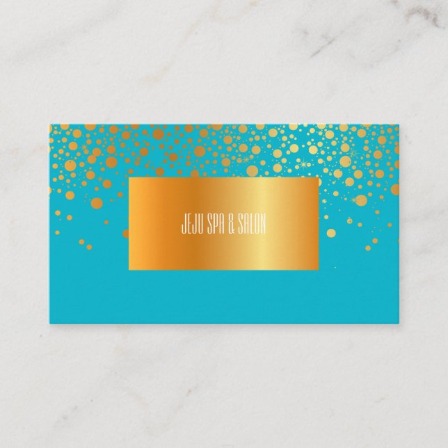 PixDezines DIY colour/dazzled faux gold specks Business Card (Front)