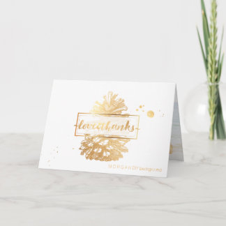 PixDezines DIY colour/faux gold pinecones/thank yo Thank You Card