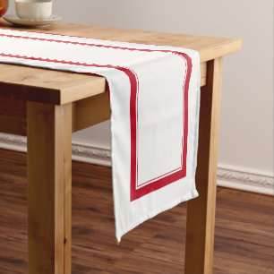 PixDezines DIY Colour Fire Engine Red Accent Short Table Runner