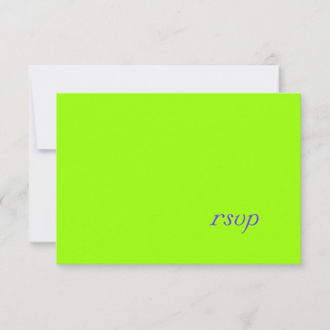 PixDezines DIY colour+fonts/rsvp template/lime RSVP Card (Front)