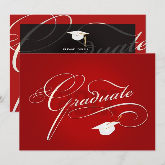 PixDezines DIY Colour  Graduation Invitation (Front/Back)