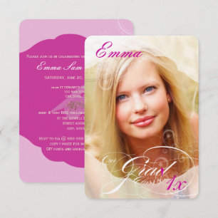 PixDezines DIY colour/Graduation/Photo Frame Invitation