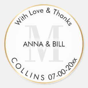 PixDezines DIY Colour/Grey/Thank You Classic Round Sticker