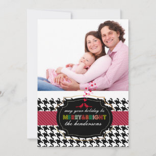 PixDezines diy colour/houndstooth holiday card