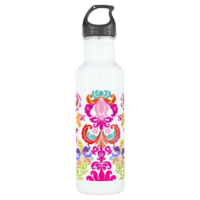 PixDezines diy colour/isabella damask 710 Ml Water Bottle (Front)