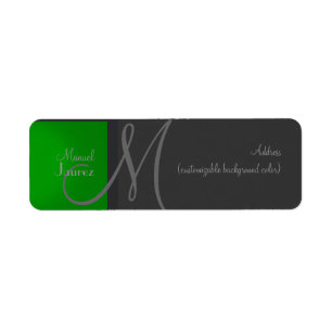 PixDezines DIY colour monogram label