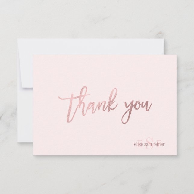 PixDezines DIY Colour/Monogram Thank You/flat You Card (Front)