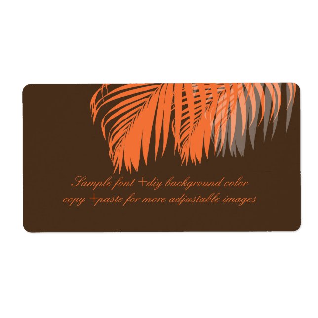 PixDezines DIY colour! orange palm fronds (Front)