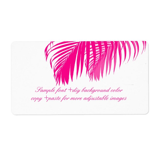 PixDezines DIY colour! pink palm fronds (Front)
