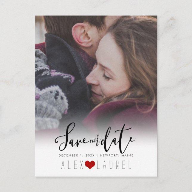 PixDezines DIY colour/Save our Date/Calligraphy Postcard (Front)