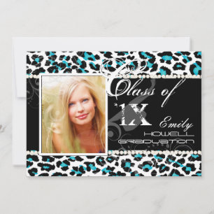 PixDezines diy colours/2012 Grads, cheetah print Invitation