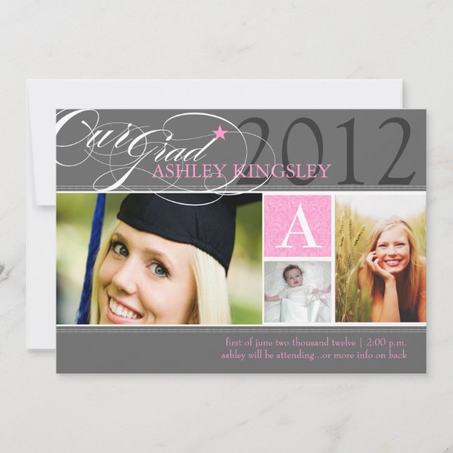 PixDezines diy colours, 201X grads announcement (Front)