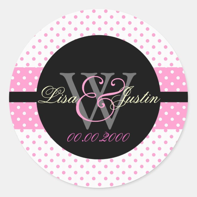 PIxDezines DIY colours, Dots et al. Classic Round Sticker (Front)