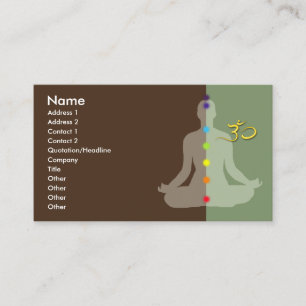 PixDezines diy colours+fonts meditation+om symbol Business Card
