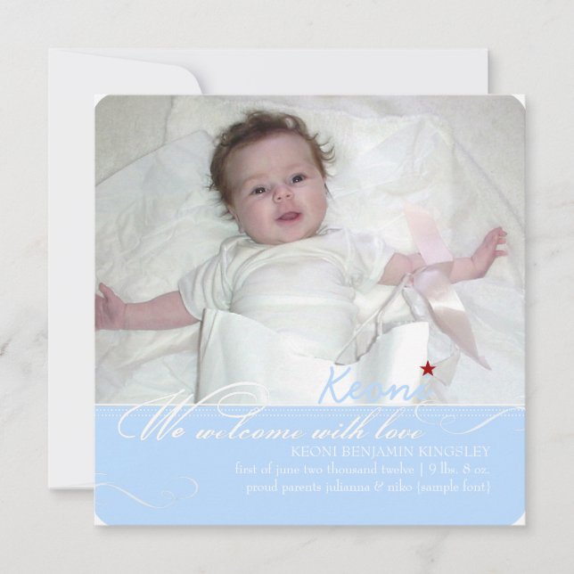 PixDezines diy colours, fotos birth announcement (Front)