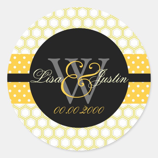 PIxDezines DIY colours, honeycomb Classic Round Sticker (Front)