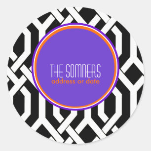 PixDezines DIY colours, kew trellis Classic Round Sticker