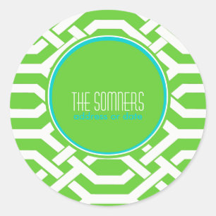 PixDezines DIY colours, kew trellis Classic Round Sticker