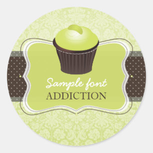PixDezines diy colours, keylime cupcake Classic Round Sticker