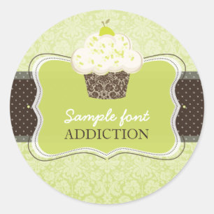 PixDezines diy colours, keylime cupcake Classic Round Sticker