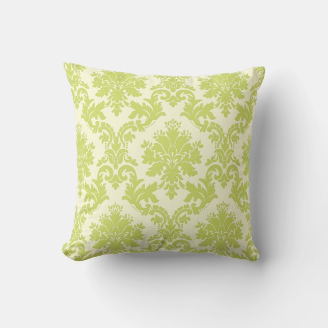 PixDezines diy colours/la paloma damask Cushion (Front)