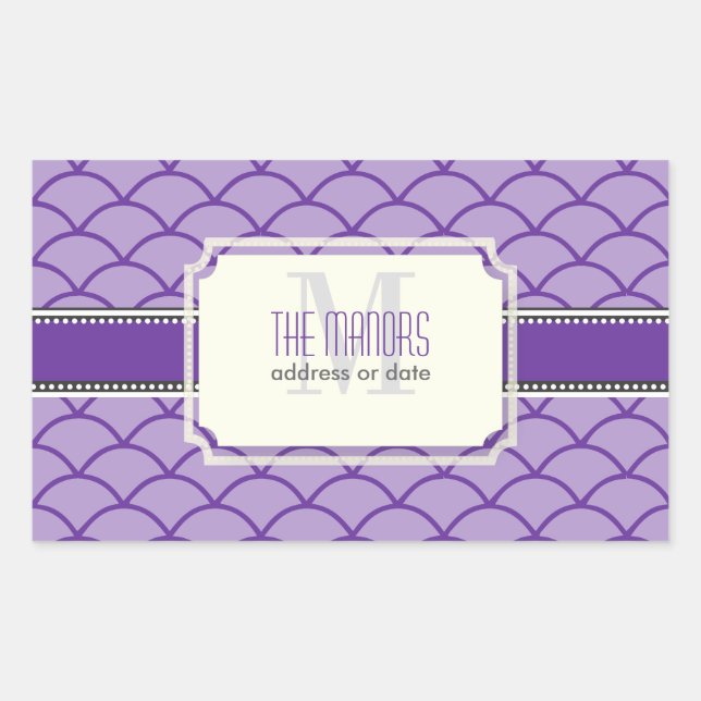 PixDezines DIY colours/scales trellis Rectangular Sticker (Front)