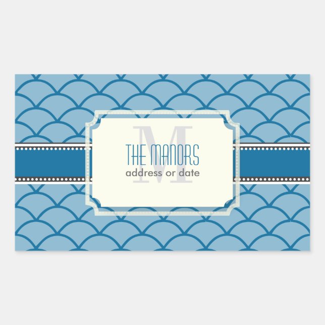 PixDezines DIY colours/scales trellis Rectangular Sticker (Front)