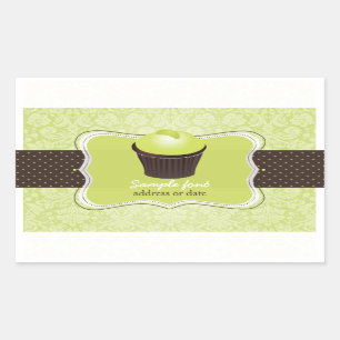 PixDezines diy fonts colours, keylime cupcake Rectangular Sticker