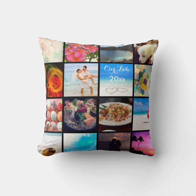 PixDezines DIY Instagram Collage Photos, DIY colou Cushion (Front)
