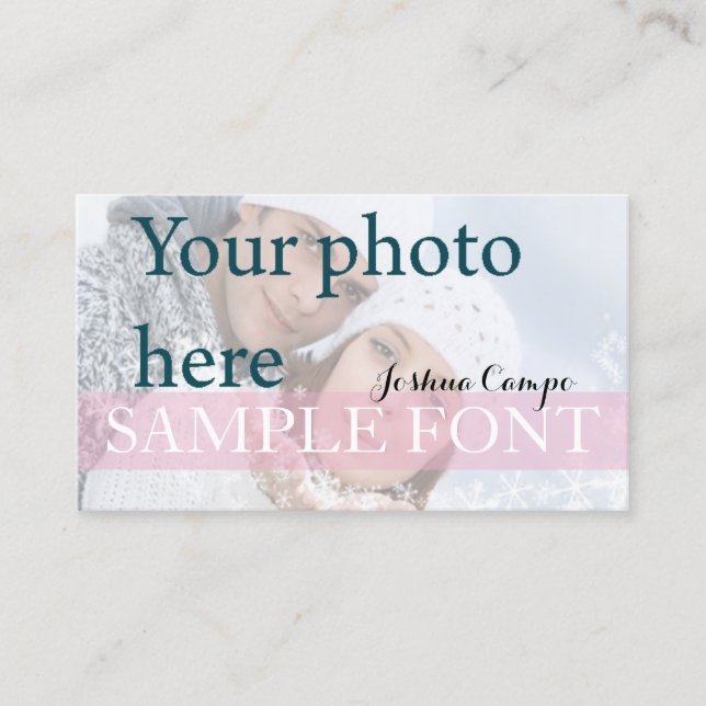 PixDezines DIY photo+fonts Business Card (Front)