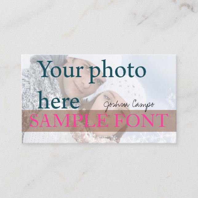 PixDezines DIY photo+fonts Business Card (Front)